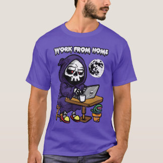 ARBEITE VON ZUHAUSE HALLOWEEN Freunde T-Shirt