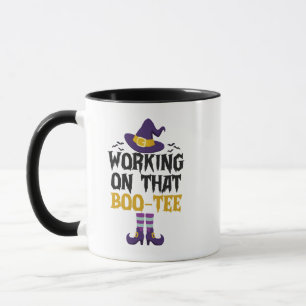 Arbeiten an diesem Boo tee Funny Spooky Halloween Tasse