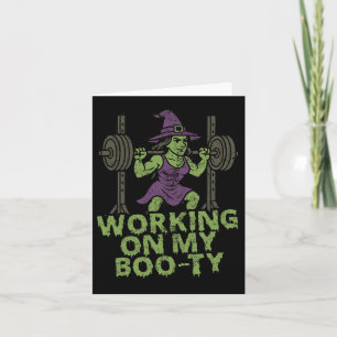 Arbeiten an meinem boo-ty-lustigen Halloween-Muske Karte