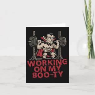 Arbeiten an meinem boo-ty-lustigen Halloween-Muske Karte