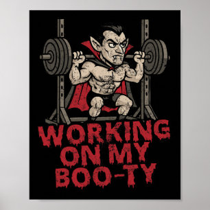 Arbeiten an meinem boo-ty-lustigen Halloween-Muske Poster