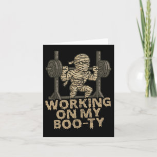 Arbeiten an meinem booty Funny Halloween Musculum Karte