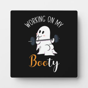 Arbeiten an meinem Hintern Boo Funny Halloween Gho Fotoplatte