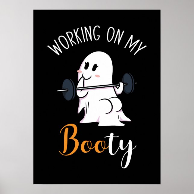 Arbeiten an meinem Hintern Boo Funny Halloween Gho Poster (Vorne)