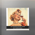 Arbeiten aus Zuhause Barkeeper Funny Retro 50er Sp Magnet<br><div class="desc">Dieses Design wurde mithilfe von digitaler Kunst erstellt und kann in dem Bereich personalisiert sein, der zur Verfügung gestellt wird, oder indem Sie den Klick wählen, um weitere Optionen anzupassen und den Namen, die Initialen oder die Wörter zu ändern. Sie können auch die Textfarbe und den Textstil ändern oder den...</div>