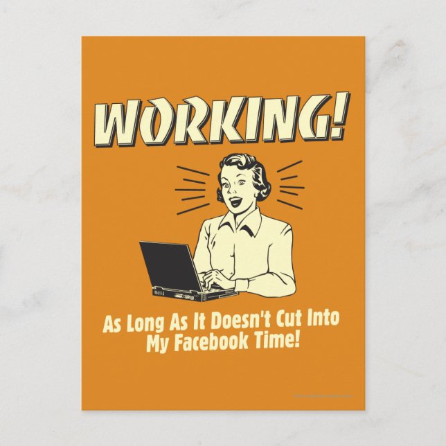 Arbeiten: Cut to Facebook Time Postkarte (Vorderseite)