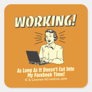 Arbeiten: Cut to Facebook Time Quadratischer Aufkleber