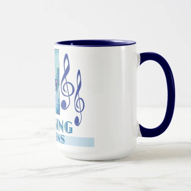 Arbeiten durch die Blues-Tasse Tasse (Rechts)