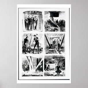 Arbeiten in den Kaisern, Bau von Brooklyn Bri Poster