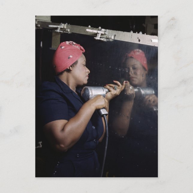 Arbeiten in der Fabrik Postkarte (Vorderseite)