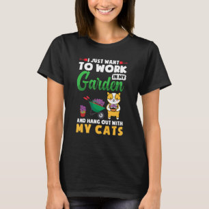 Arbeiten in meinem Garten und mit meiner Katze abh T-Shirt