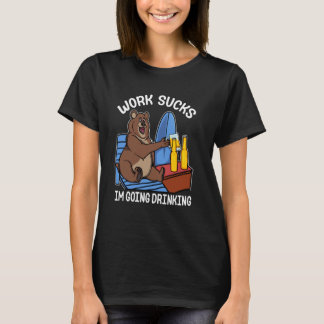 Arbeiten Ist zum Kotzen Anti Inspirational Beach L T-Shirt