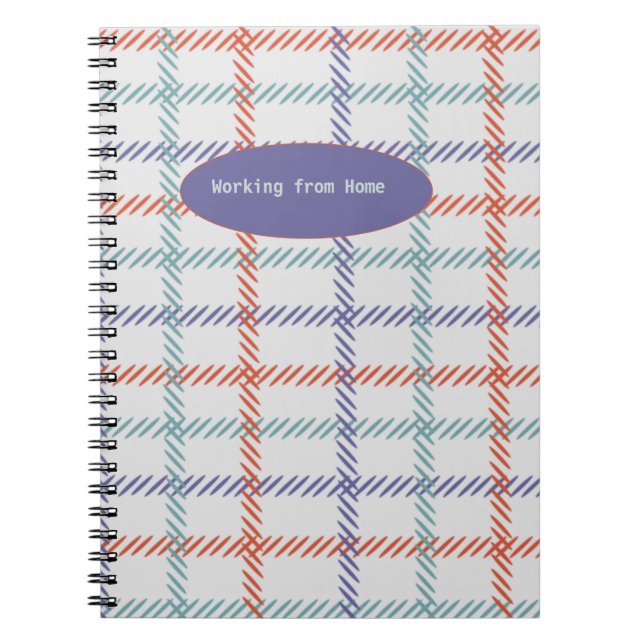 Arbeiten mit einem Zuhause-Notebook Notizblock (Vorderseite)