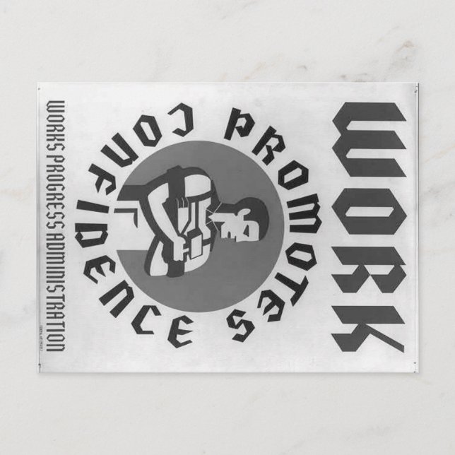 Arbeiten Postkarte (Vorderseite)