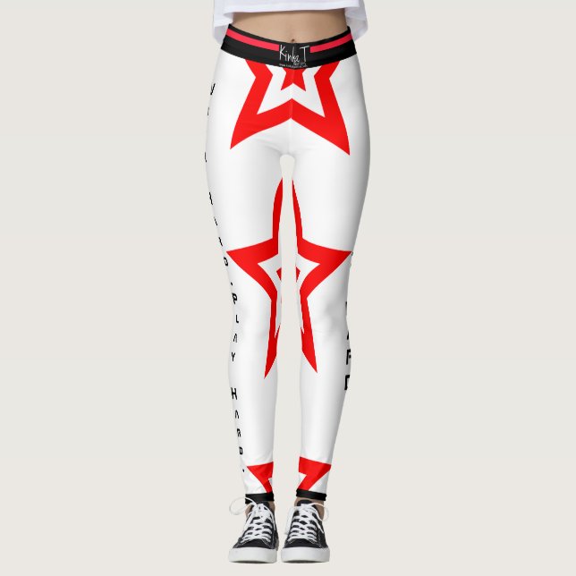 Arbeiten Sie hart. Spielen Sie hart. Arbeiten Sie  Leggings (Vorderseite)