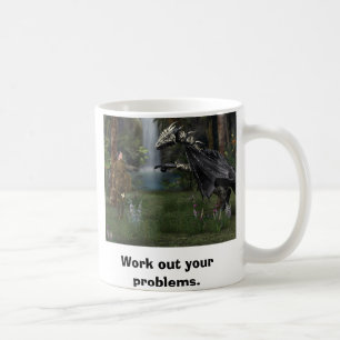 Arbeiten Sie Ihre Probleme aus Kaffeetasse