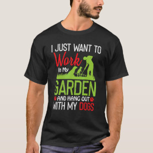 Arbeiten Sie in meinem Garten und verbringen Sie m T-Shirt