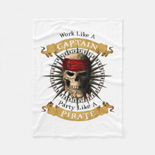 Arbeiten Sie wie ein Kapitän Party wie ein Piraten Fleecedecke