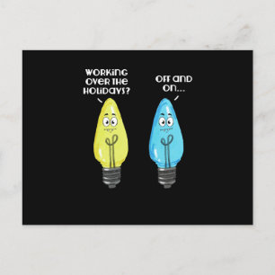 Arbeiten über die Feiertage Feiertagspostkarte