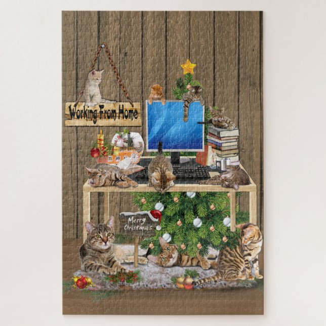 Arbeiten während der Weihnachtszeit von Zuhause (Vertikal)