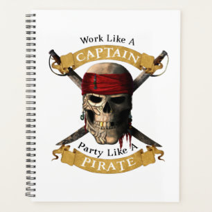 Arbeiten wie ein Captain-Party wie eine Piratenpup Planer