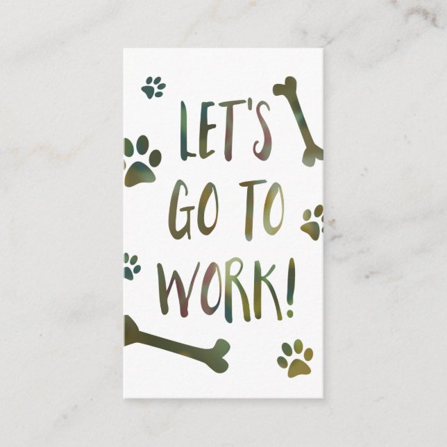 arbeitende Hunde Visitenkarte (Vorderseite)