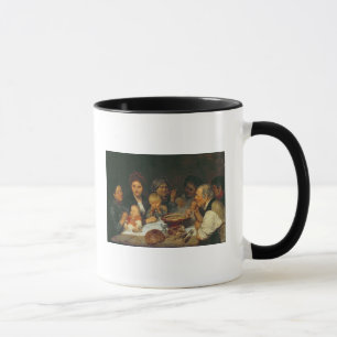 Arbeiter an einem Tisch, Thueringen, 1875 Tasse