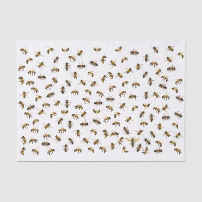 Arbeiter-Bienen und Queen Apiary Wrap und Decoupag Seidenpapier (Vorderseite)