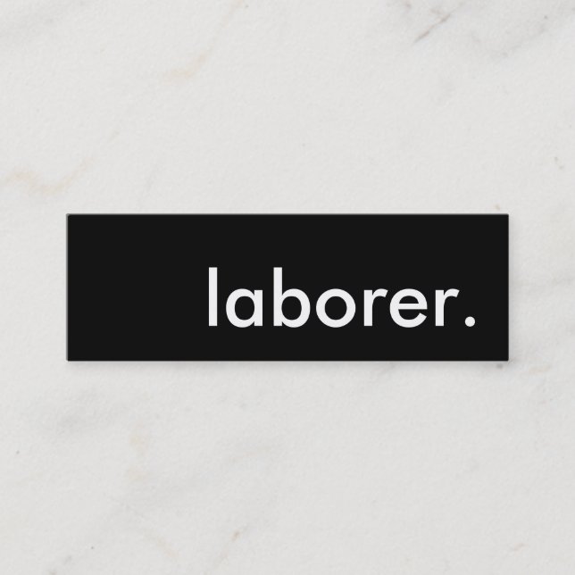Arbeiter. Mini Visitenkarte (Vorderseite)
