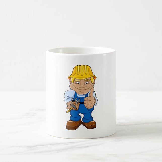Arbeiter mit Schutzhelm Kaffeetasse (Mittel)