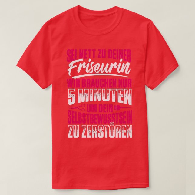 Arbeiter oder großer Friseur T-Shirt (Design vorne)