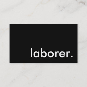 Arbeiter. Visitenkarte