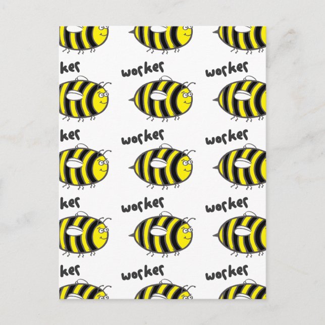 Arbeiterbiene Postkarte (Vorderseite)