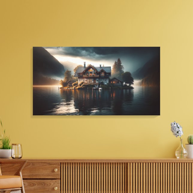 Arbeitet auf dunklen und hellen Hintergründen magi Leinwanddruck (Insitu (Wohnzimmer))