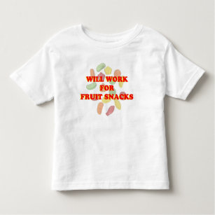arbeitet für den lustigen Fruchtimbiß Kleinkind T-shirt