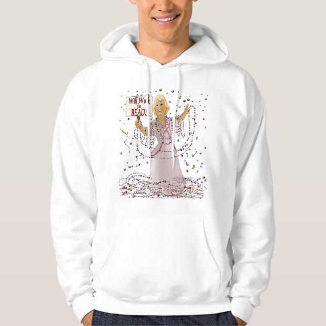 Arbeitet für PerlenHoodie Hoodie (Vorderseite)
