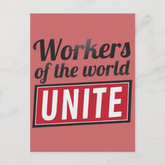 Arbeitnehmer der Welt UNITE Postkarte