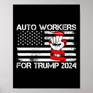 Arbeitnehmer für Trump 2024 Männer Frauen Poster