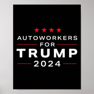 Arbeitnehmer für Trump 2024 - Trump-Design für Gew Poster