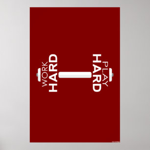 Arbeits-hartes Spiel-hartes Fitness-Plakat Poster