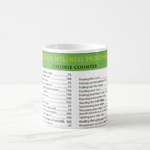 Arbeits-Kalorien Kaffeetasse