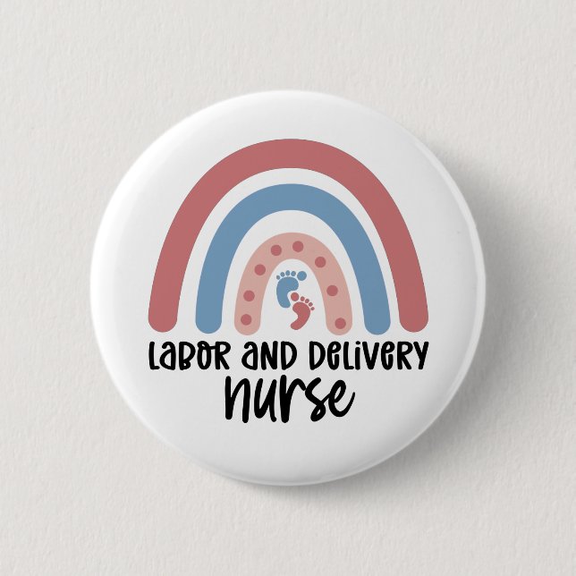 Arbeits- und Krankenschwester Rainbow Nurse Gesche Button (Vorderseite)