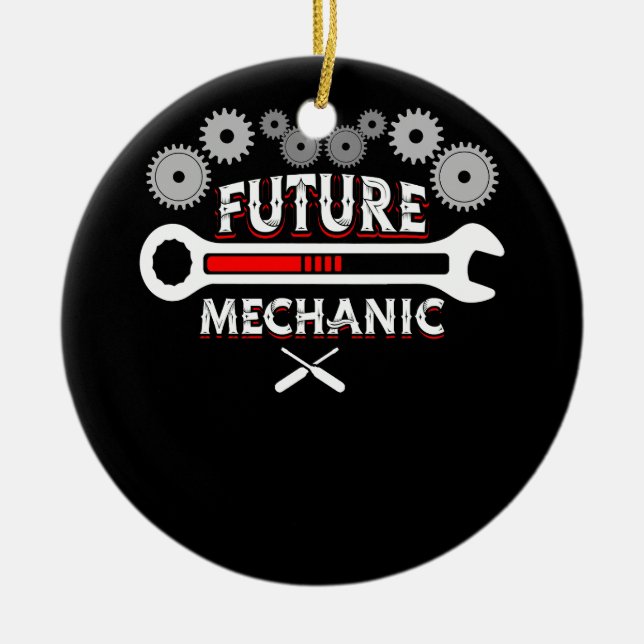 Arbeitsbezeichnung Mechanischer Auto Keramik Ornament (Vorne)