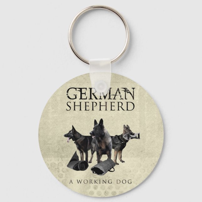 Arbeitsdeutscher Schäferhund - GSD Schlüsselanhänger (Vorderseite)