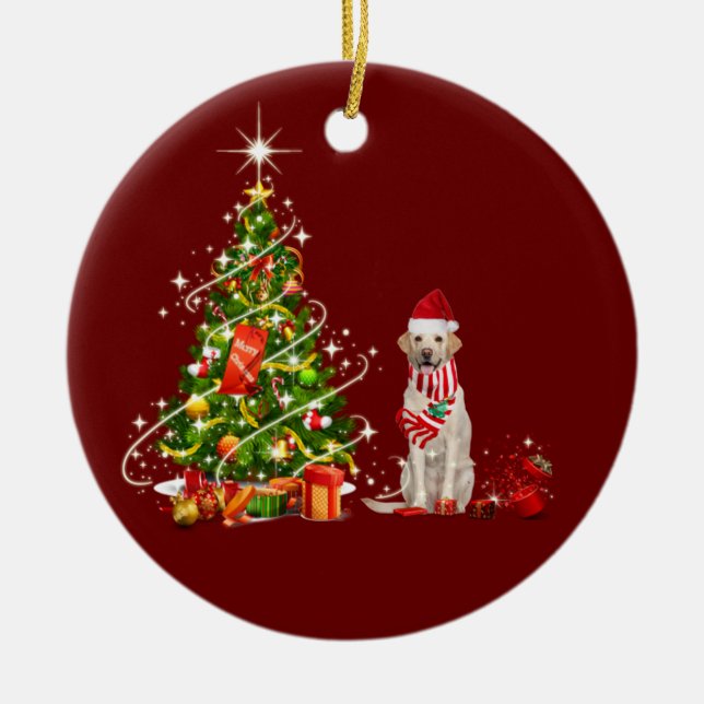 Arbeitsfeld mit Hat Scaft Weihnachten Keramik Ornament (Vorne)