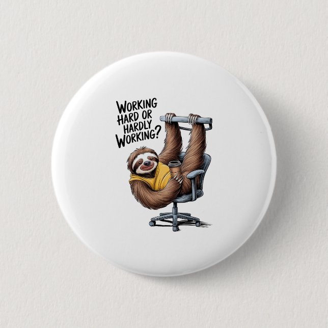 Arbeitsfest oder kaum arbeitend button (Vorderseite)