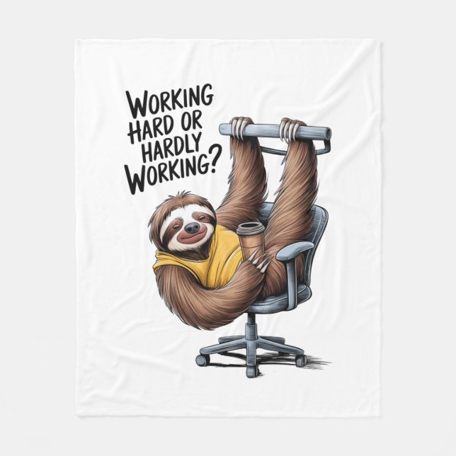 Arbeitsfest oder kaum arbeitend fleecedecke (Vorderseite)