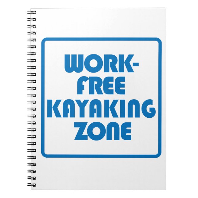 Arbeitsfreie Kajakzone Notizblock (Vorderseite)