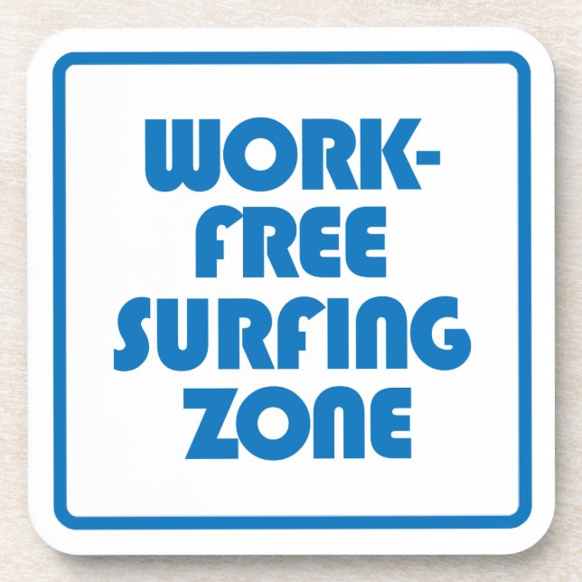Arbeitsfreie Surfzone Untersetzer (Vorderseite)