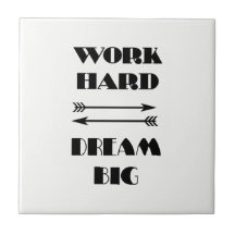 ARBEITSHARD DREAM GROSSEN Zitat Text Schwarz und W